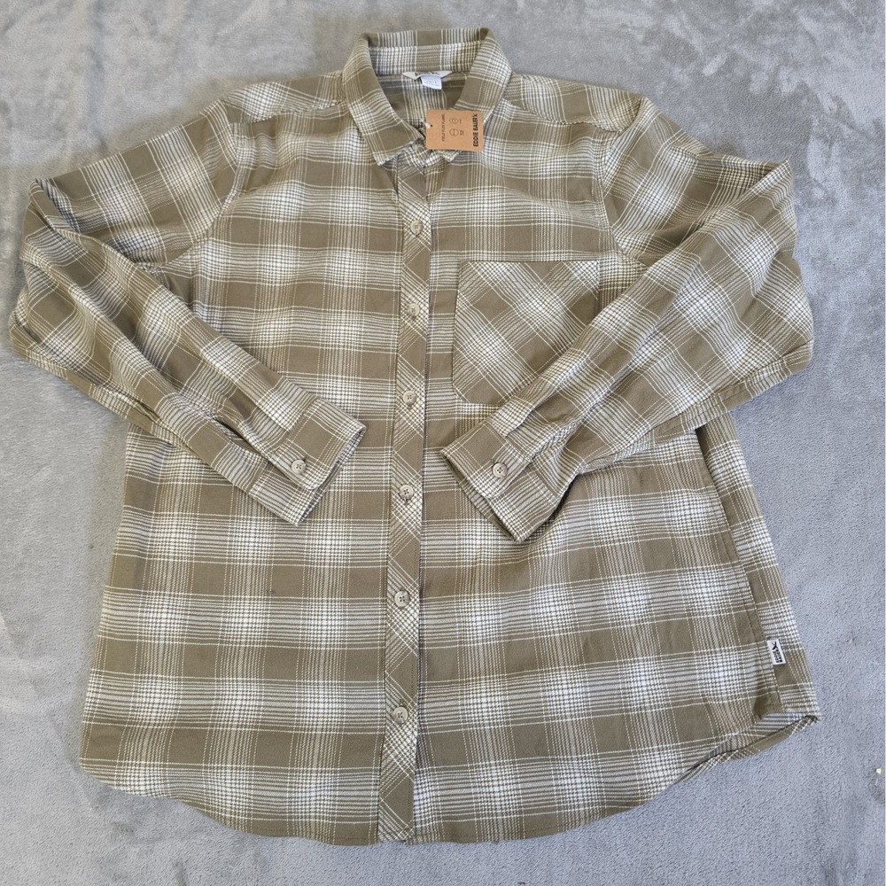 Eddie Bauer Shirt Womens Large Multicolor Field Flex Flannel Outdoors Cabincore